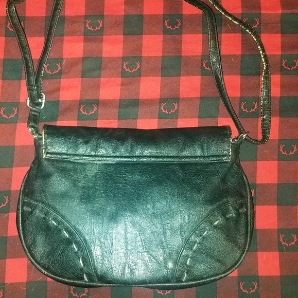 Volcom Small Black Distressed Crossbody Purse Bag - Picture 2 of 9